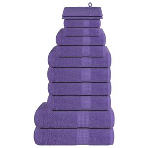 vidaXL 12 dalių rank&scaron;luosčių komplektas FROGN violetinis, 360 g/m&sup2;