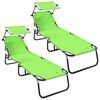 vidaXL Sulankstomas gultas 2 pcs Žalia 190 x 57 x 81 cm Oksfordas