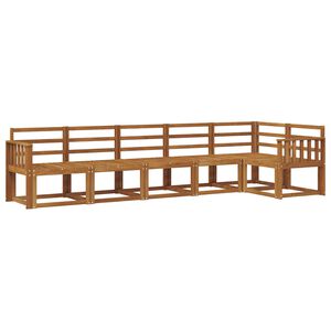 vidaXL Lauko sofos komplektas 6 pcs Natūrali Kietos akacijos mediena