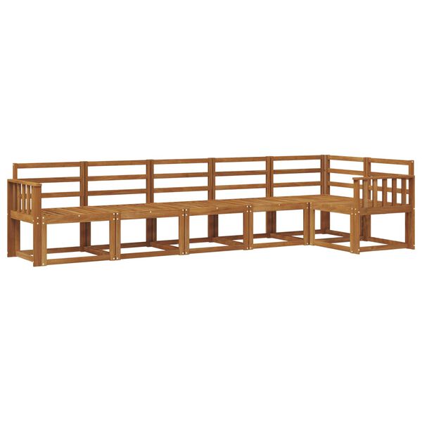 vidaXL Lauko sofos komplektas 6 pcs Natūrali Kietos akacijos mediena