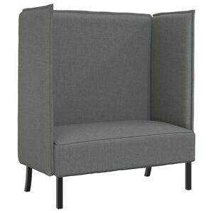 vidaXL Auk&scaron;tos nugaros sofa 101cm Tamsiai pilka audinys