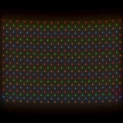 vidaXL Kalėdinių lempučių tinklas, 4x4m, 544 įvairių spalvų LED