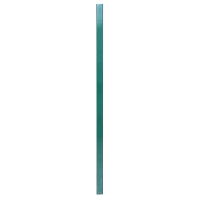 vidaXL Tvoros stulpai, 10vnt., žali, 130cm, galvanizuotas plienas
