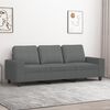 vidaXL Trivietė sofa, tamsiai pilkos spalvos, 180cm, audinys