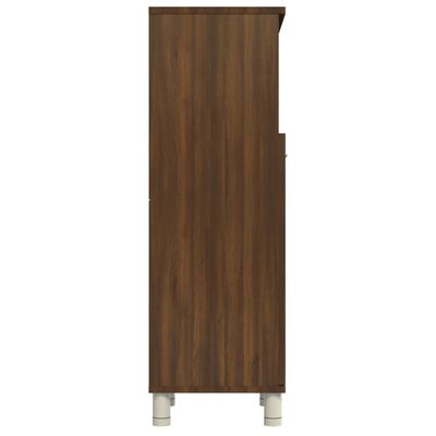 vidaXL Vonios spintelė, ruda ąžuolo, 30x30x95cm, apdirbta mediena