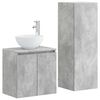 vidaXL Vonios baldų rinkinys 2 vnt. Betono pilka 33 x 34,5 x 100 cm