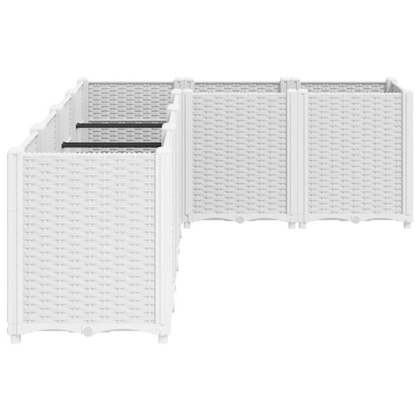 vidaXL Sodo lovelis, baltos spalvos, 160x120x53cm, PP