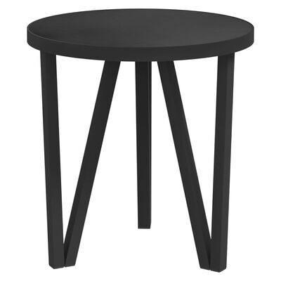 vidaXL Arbatos staliukas, juodos spalvos, 35cm skersmens, MDF
