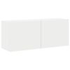 vidaXL Prie sienos montuojama TV spintelė, baltos spalvos, 100x30x41cm
