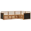 vidaXL Lauko sofos komplektas 4 pcs Natūrali 247,5 x 168,5 x 73 cm