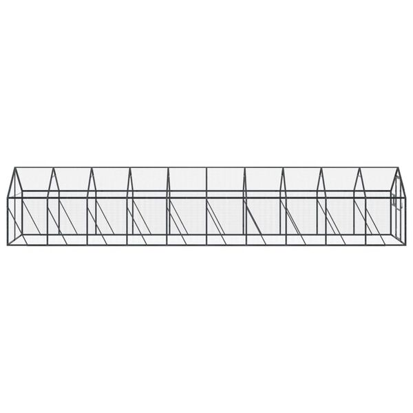 vidaXL Paukštidė, antracito spalvos, 1,79x10x1,85m, aliuminis