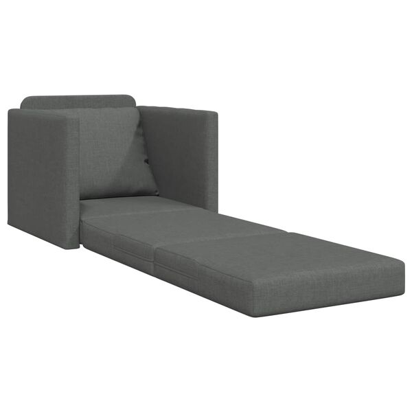 vidaXL Sofa lova 60cm Tamsiai pilka audinys