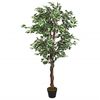 vidaXL Dirbtinis fikusas, žalios spalvos, 80 cm, 378 lapai