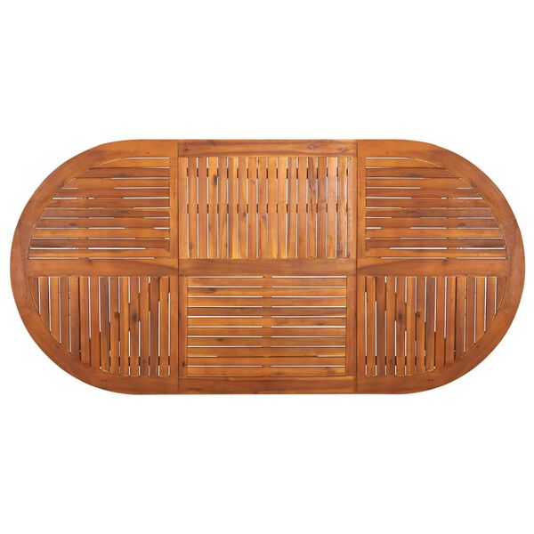 vidaXL Sodo valgomojo baldų komplektas, 7 dalių, pilkos spalvos