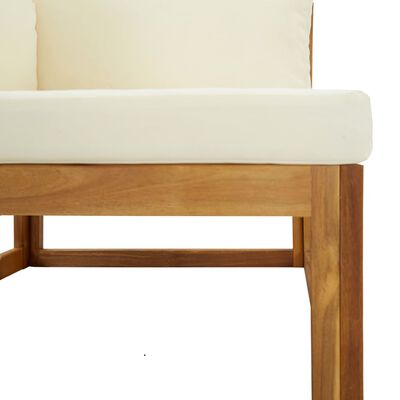 vidaXL Modulinės kampinės sofos su pagalvėmis, 2vnt., kreminė, audinys