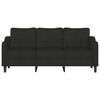 vidaXL Trivietė sofa, juodos spalvos, 180cm, audinys