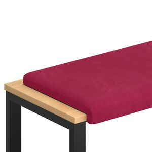 vidaXL Suoliuko pagalvė Aksomas Vyno raudona Gylis 35 cm