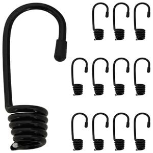 vidaXL Kabliai 12 vnt. Juoda 4 mm x 5 cm Plienas
