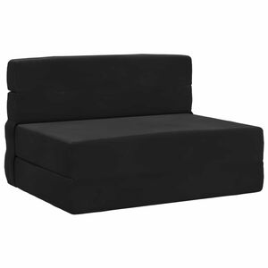 vidaXL Sulankstomas Sofos Lova Juoda 70 x 72 x 60 cm Audinys