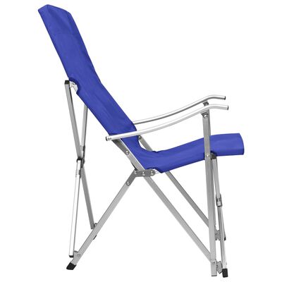 vidaXL Sulankstomos stovyklavimo kėdės, 2vnt., mėlynos spalvos