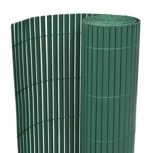 vidaXL Dvipusė sodo tvora, žalia, 90x300cm, PVC