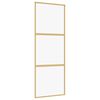 vidaXL Stumdomos durys, auksinės, 76x205cm, ESG stiklas ir aliuminis