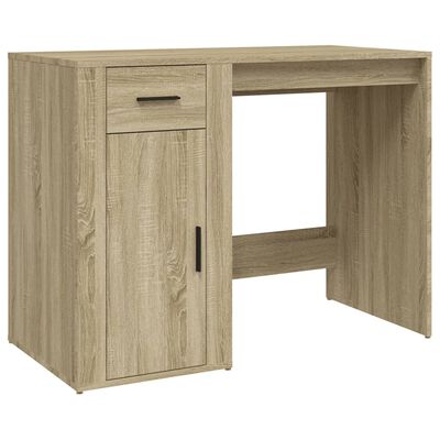 vidaXL Rašomasis stalas, ąžuolo, 100x49x75cm, apdirbta mediena