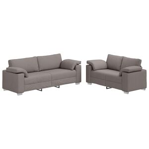 vidaXL Sofa 2 pcs Taupe 219 x 80 x 82 cm audinys