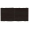 vidaXL Stalvir&scaron;is, tamsiai ruda, 120x60x(2-6) cm, medienos masyvas