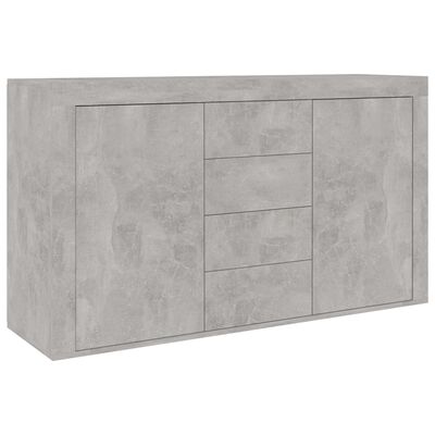 vidaXL Šoninė spintelė, betono pilkos spalvos, 120x36x69cm, MDP