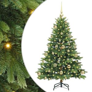 vidaXL Dirbtinė Kalėdų eglutė su 150 LED Žalia 120 cm PE ir PVC