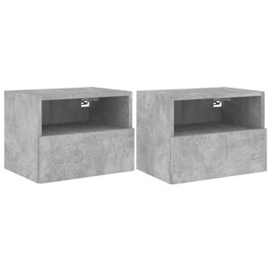 vidaXL Sieninės TV spintelės, 2vnt., betono, 40x30x30cm, mediena
