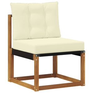 vidaXL Lauko sofos komplektas su pagalve 9 pcs Natūralus ir grietinėlė