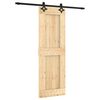 vidaXL Slankios durys 70 x 210 cm Natūrali ir juoda