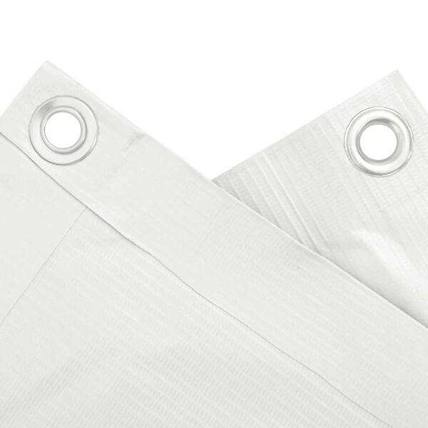 vidaXL Privatumo suteikianti balkono pertvara, balta, 700x120cm, PVC