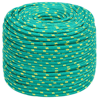 vidaXL Valties virvė, žalios spalvos, 10mm, 500m, polipropilenas