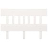 vidaXL Lovos galvūgalis, baltas, 203,5x3x81cm, pušies medienos masyvas