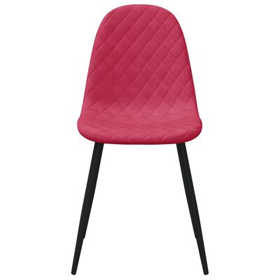 vidaXL Valgomojo kėdės, 4vnt., raudonojo vyno spalvos, aksomas