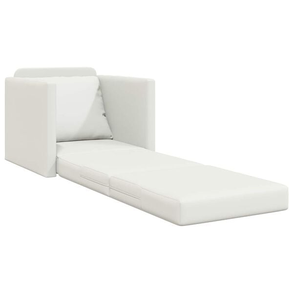 vidaXL Sofa lova 60cm Balta Dirbtinė Oda