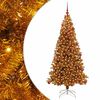 vidaXL Kalėdų eglutė su 300 LED s stovu Auksinė 180 cm PET