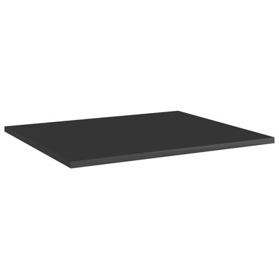 vidaXL Knygų lentynos plokštės, 4vnt., juodos, 60x50x1,5cm, MDP