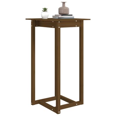 vidaXL Baro stalas, medaus rudas, 60x60x110cm, pušies masyvas