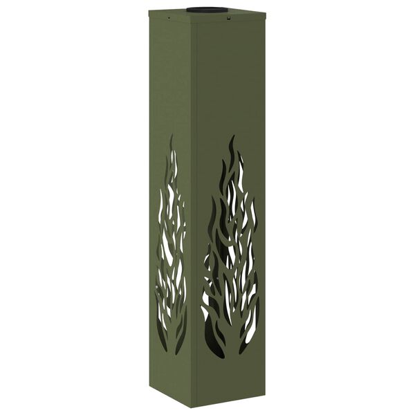 vidaXL Saulės LED &scaron;aligatvio &scaron;viesa 2 pcs Alyvuogių žalia