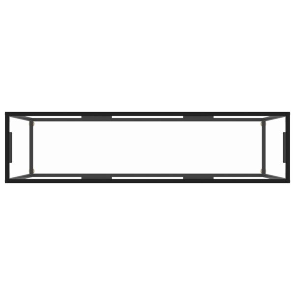 vidaXL Konsolinis staliukas, skaidrus, 140x35x75cm, grūdintas stiklas