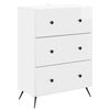 vidaXL Stalčių spintelė Itin blizgi balta 66 x 34,5 x 90 cm