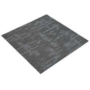 vidaXL Kilimų plytelė Anglies pilka 50 x 50 cm 20 vnt. PP ir Bitumas