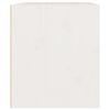 vidaXL Sieninė spintelė, balta, 45x30x35cm, pušies medienos masyvas