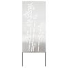 vidaXL Sodo privatumo ekranas Sidabro 50 x 140 cm Nerūdijantis plienas