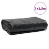 vidaXL Tentas, juodos spalvos, 1x2,5m, 650g/m²