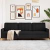 vidaXL Trivietė sofa, rudos spalvos, 210cm, audinys